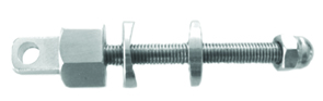 Gancio passante completo fune Ø4mm vite con dado cieco