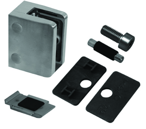 Serravetro RETTANGOLARE 70x55 piatto (vetro sp. 9,52-17,52mm) con piastrina reggivetro - immagine 2