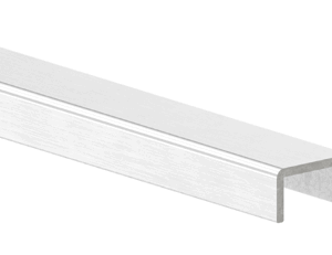 Profilo corrimano a U in alluminio effetto inox