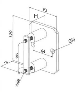 Piastra laterale RETTANGOLARE 120x90 - immagine 2